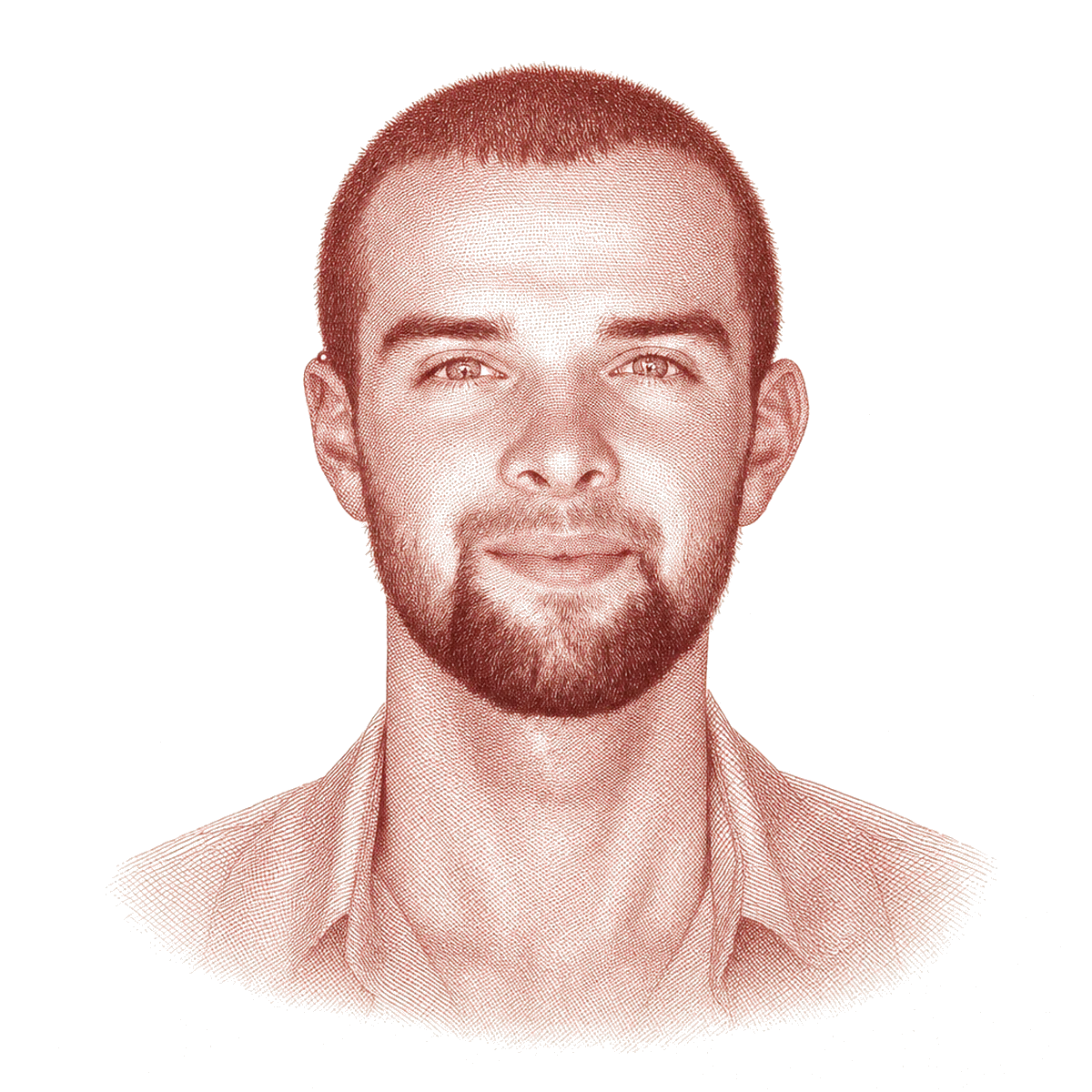 Engraved portrait of Adam Barry