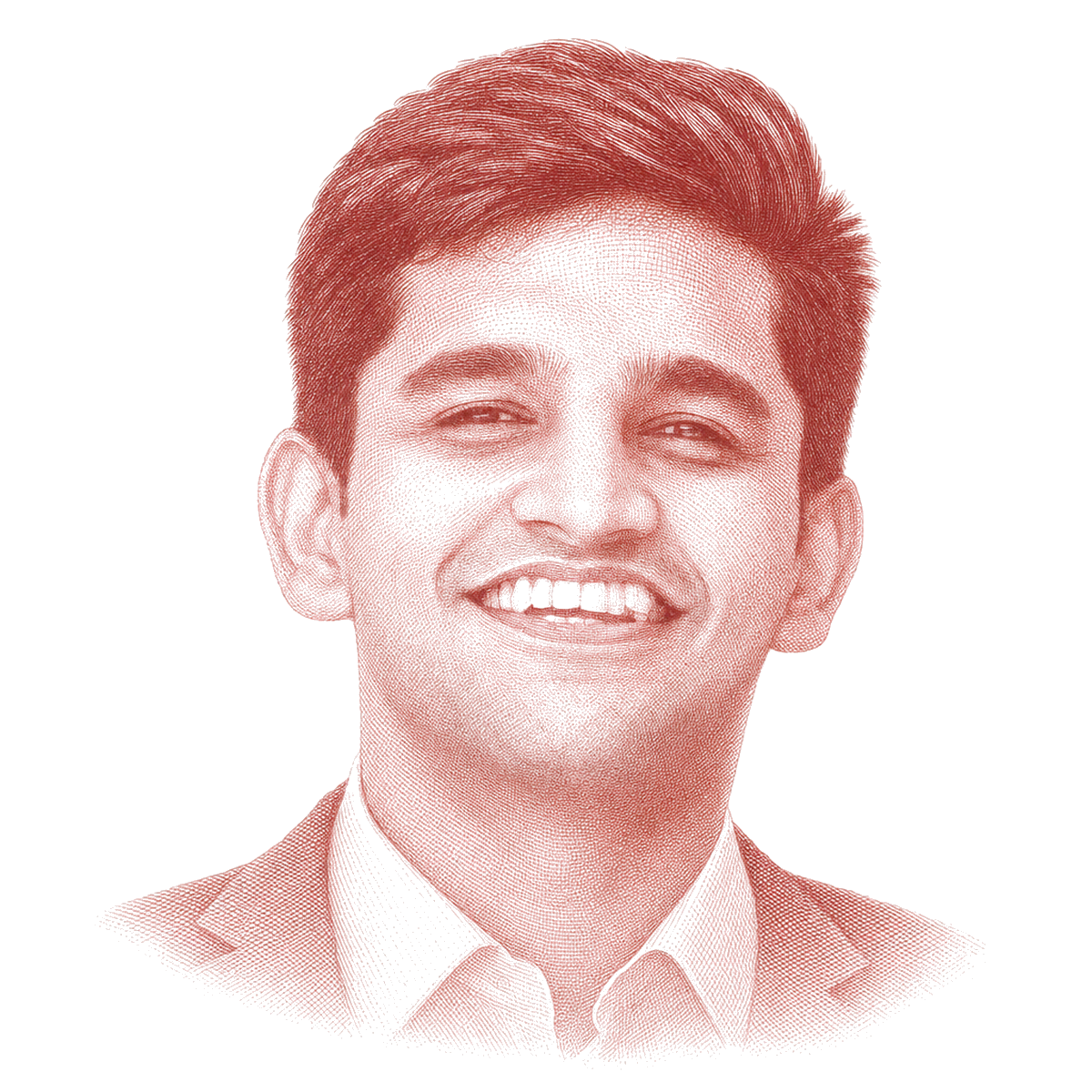 Engraved portrait of Deveen Harischandra