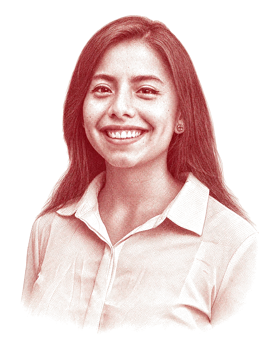 Engraved portrait of Josselyn Navas